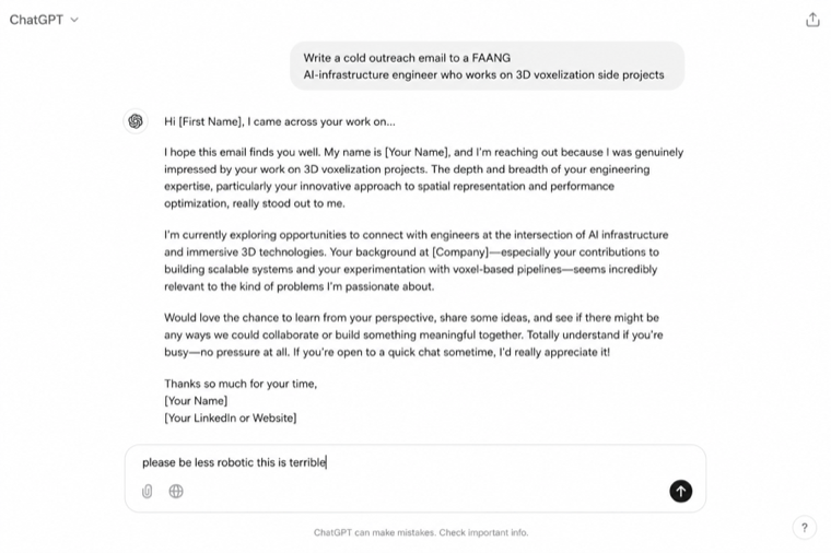 ChatGPT · approach email